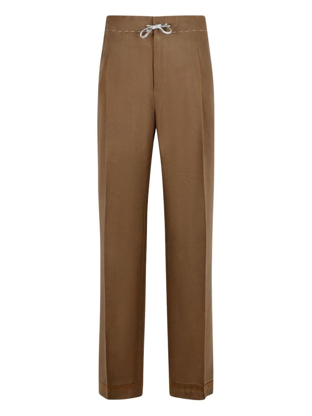 Pantaloni marroni con coulisse 