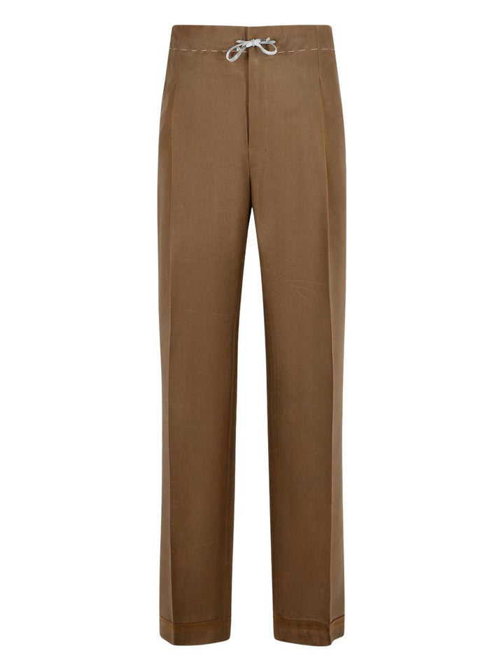 Pantaloni marroni con coulisse 