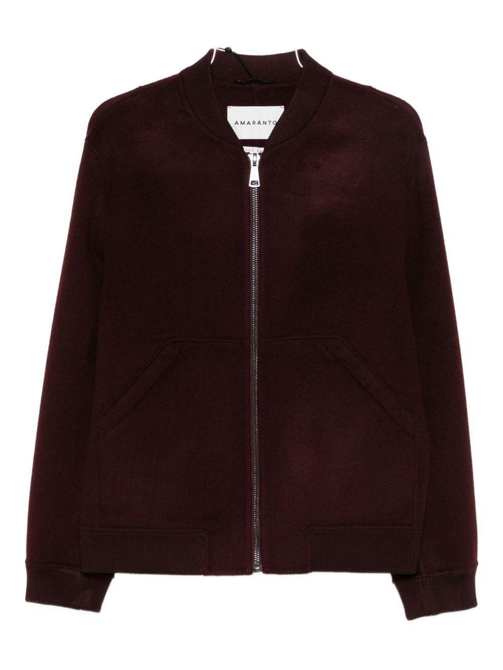 Bomber melanzana con zip 