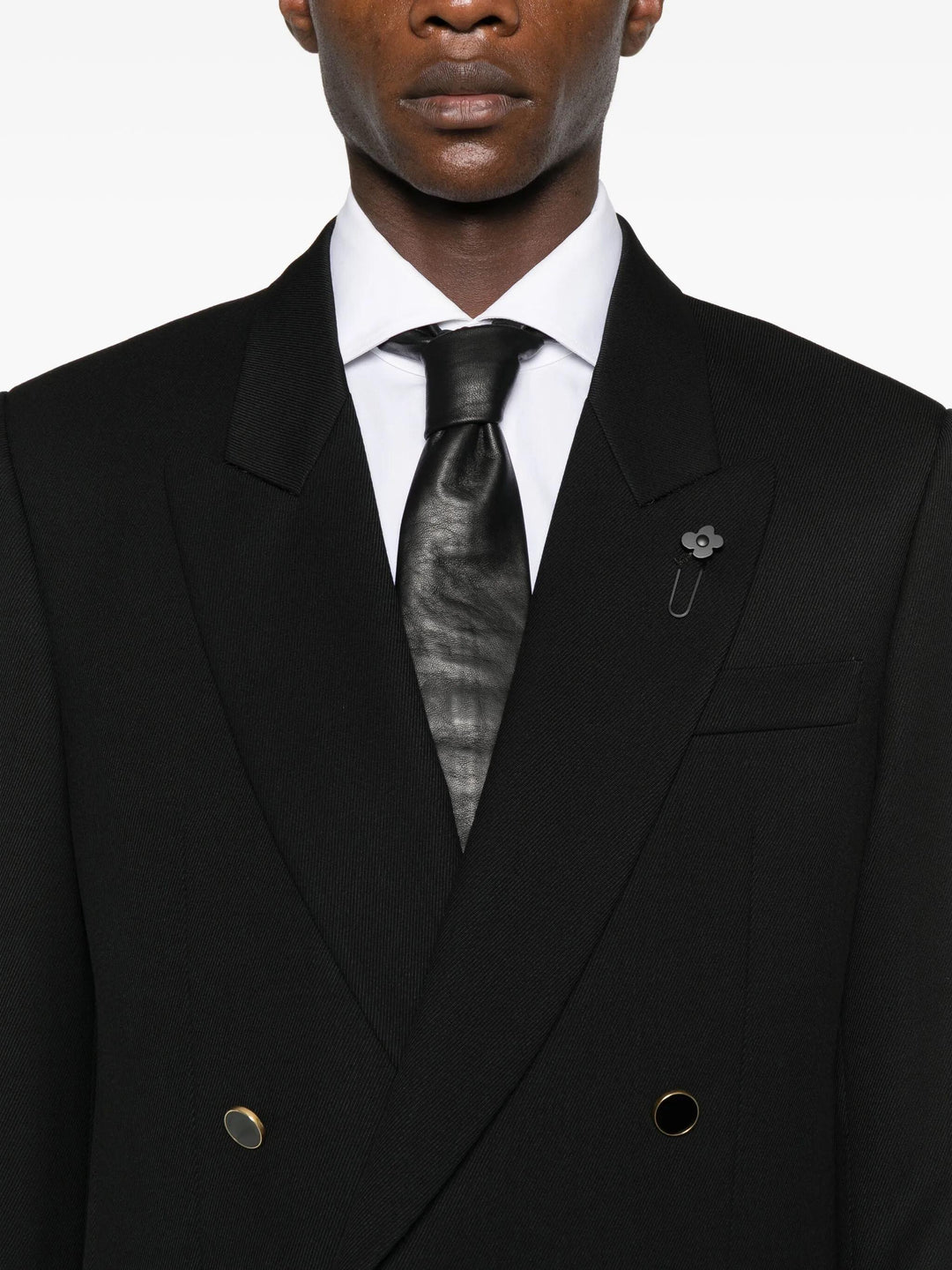 Blazer Blu Doppiopetto con rever a lancia 