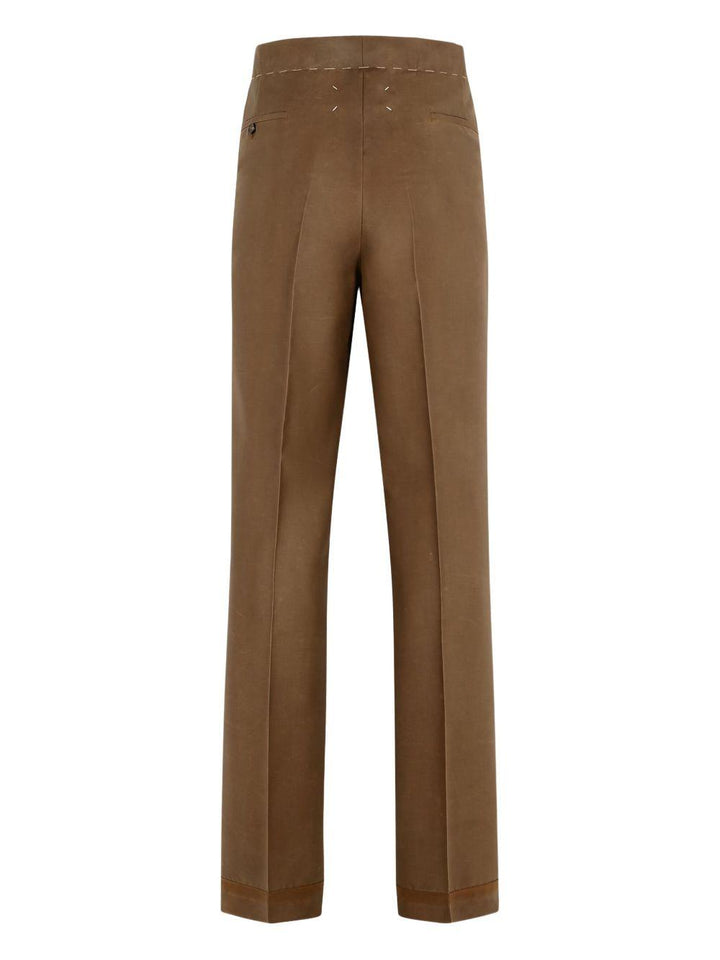 Pantaloni marroni con coulisse 