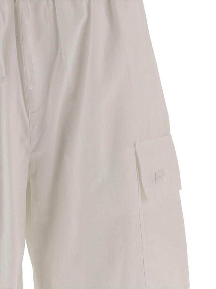 Shorts cargo bianchi con coulisse 