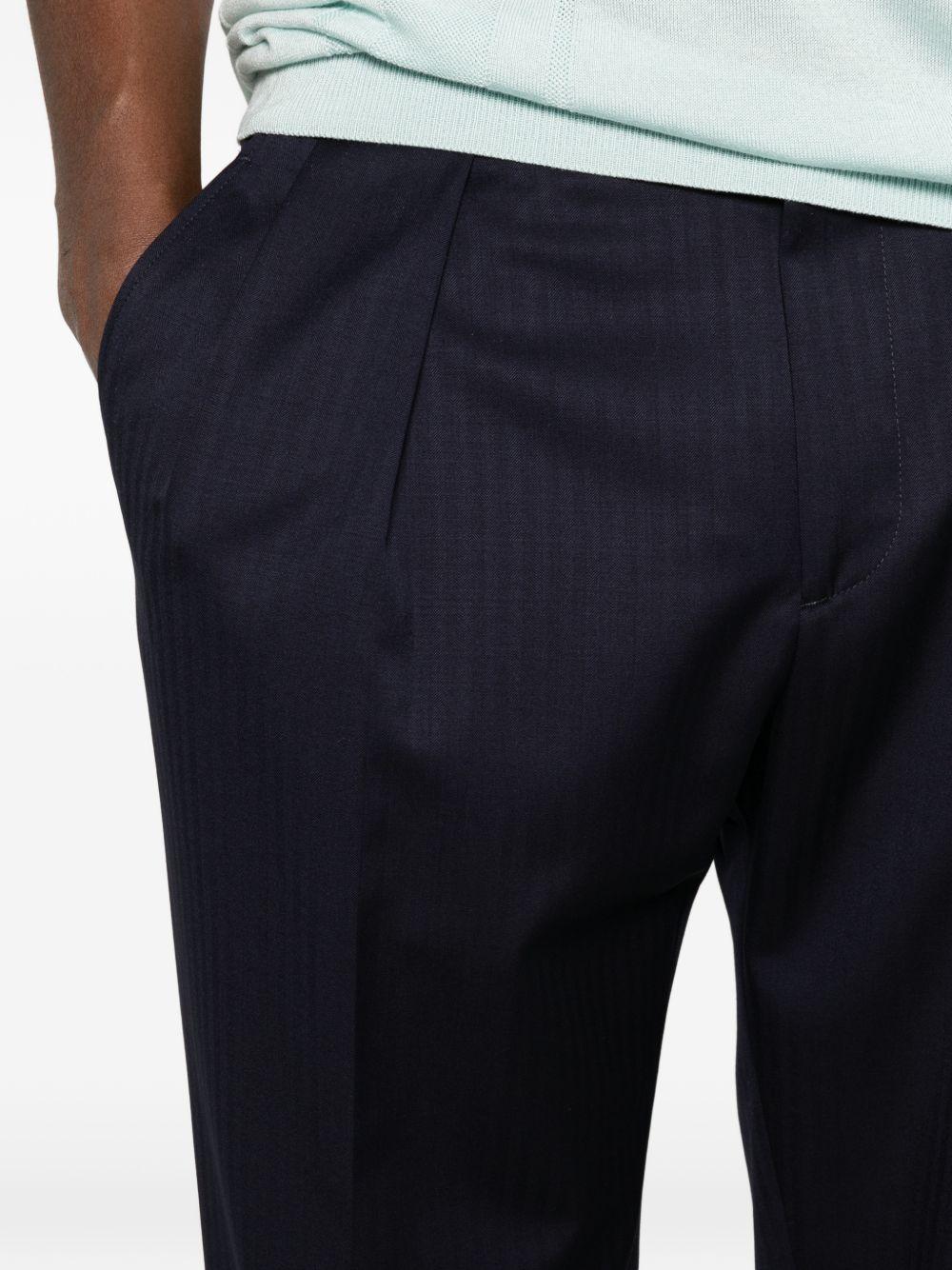 Pantaloni Portobello blu navy plissè 