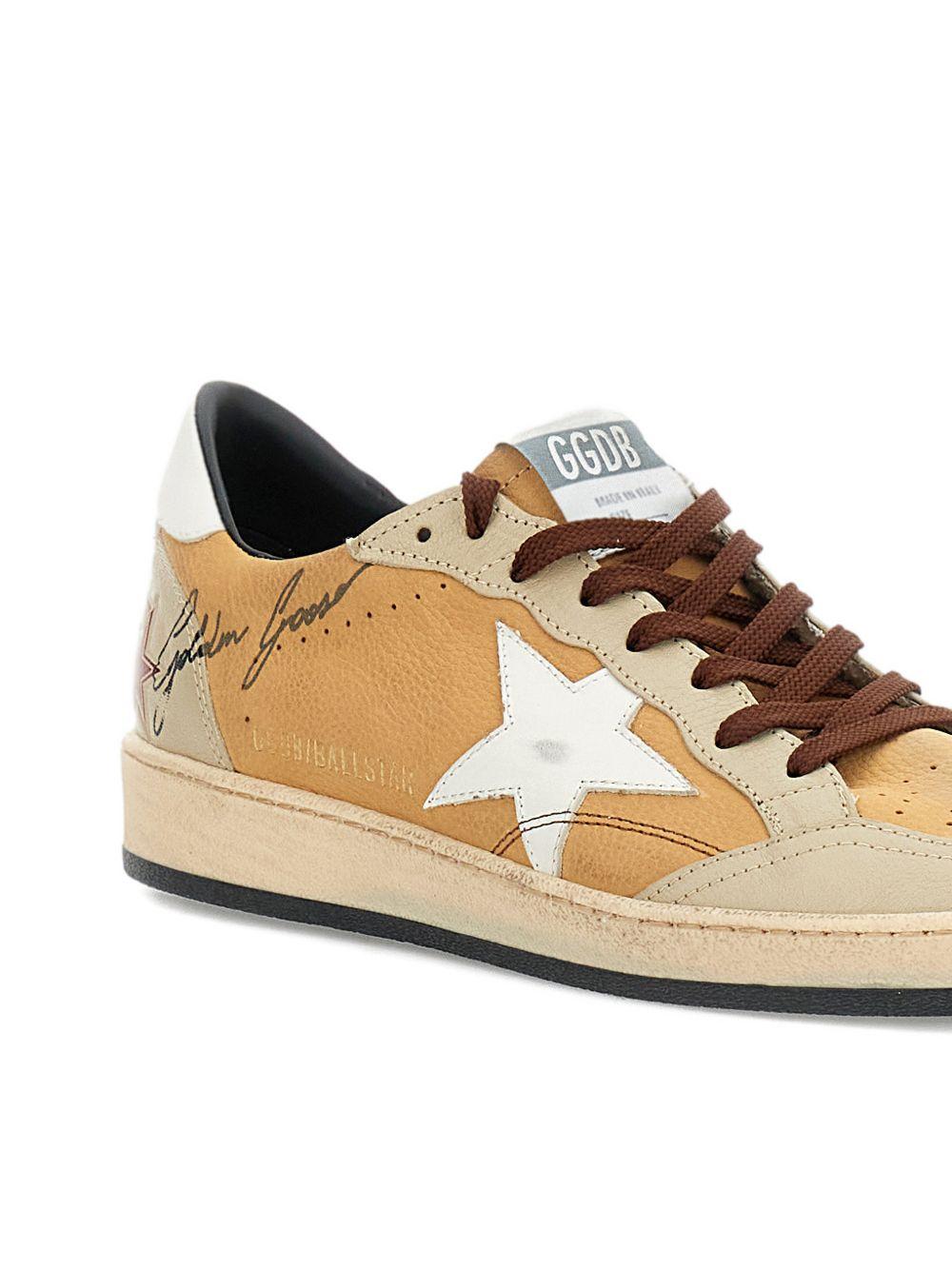 Sneakers Ball Star in pelle sand/white 