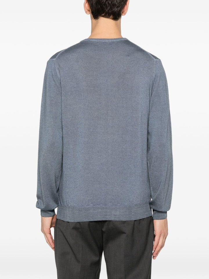 Maglione blu girocollo 