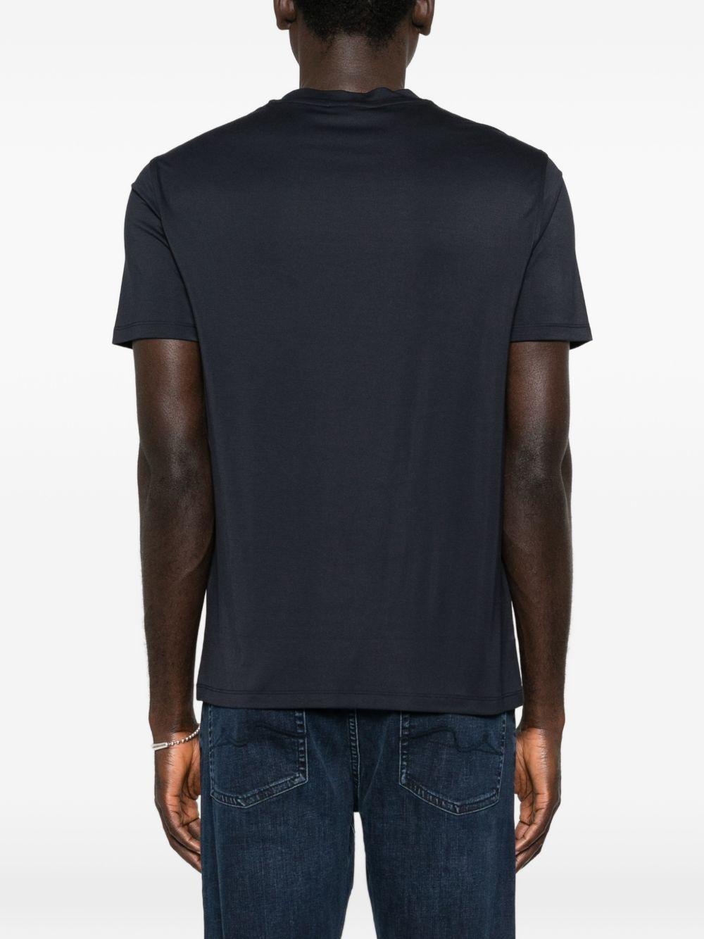T-shirt blu con dettaglio logo 