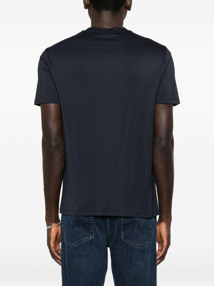 T-shirt blu con dettaglio logo 