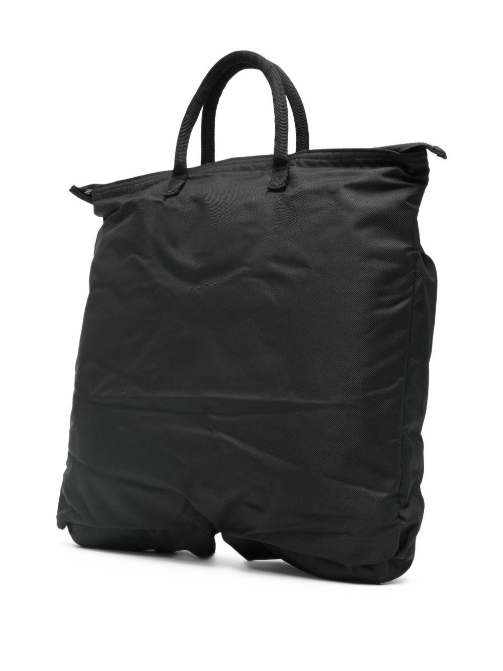 Borsa tote nera Helmet con manico 