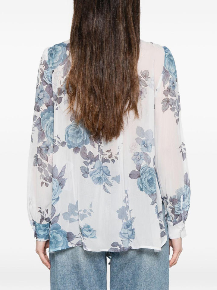 Camicia Canapa a fiori 