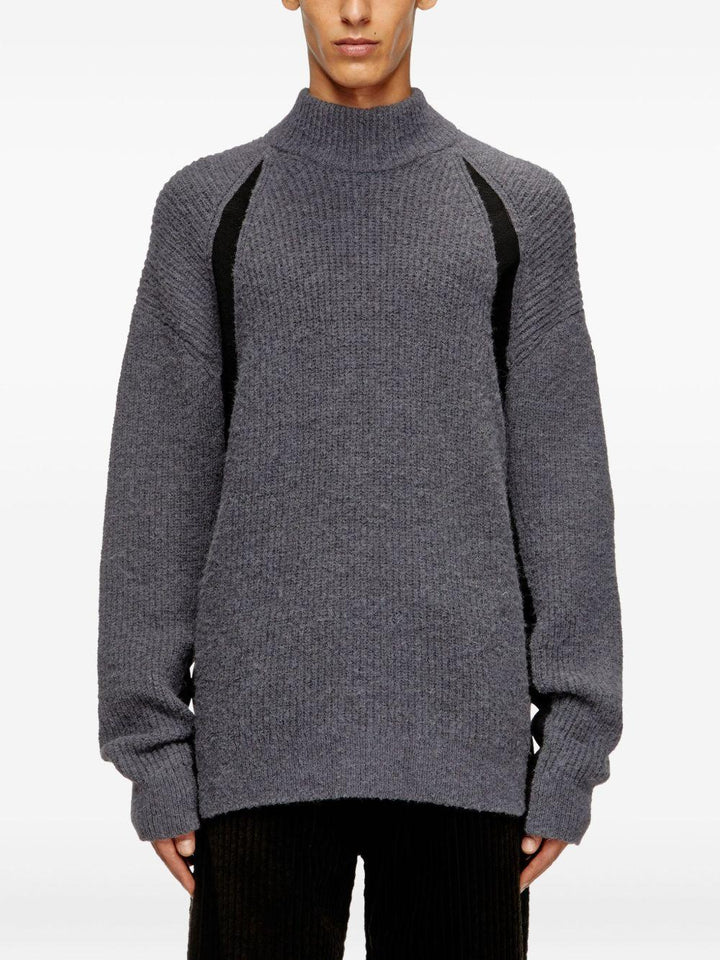 Maglione K-Lollo-TN grigio a coste 