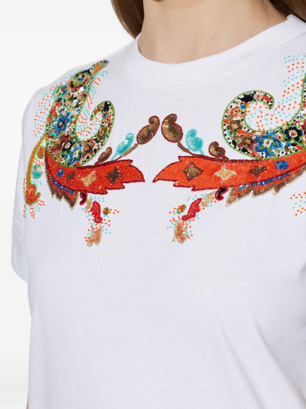T-shirt con stampa paisley 