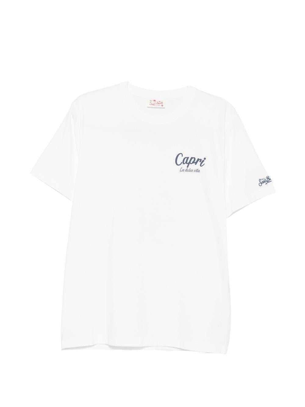T-shirt bianca con stampa 