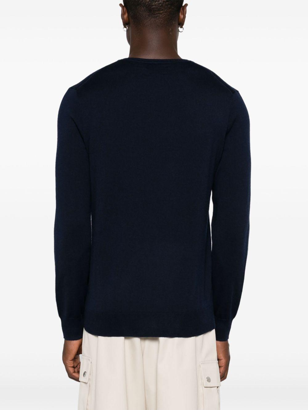 Maglione blu notte con ricamo Polo Pony 