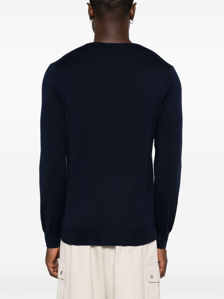Maglione blu notte con ricamo Polo Pony 