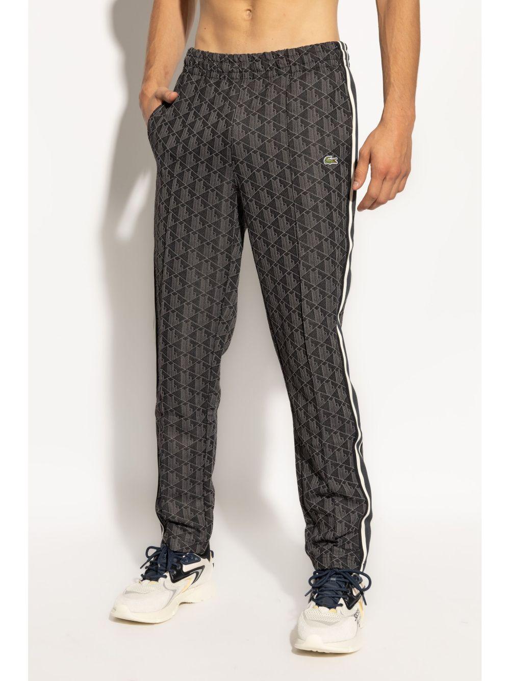 Pantaloni sportivi neri Paris con monogramma 