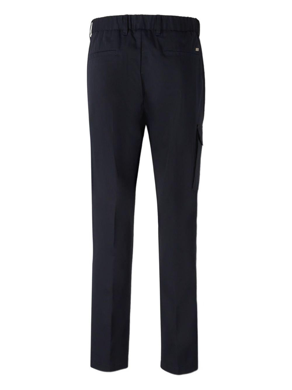 Pantaloni cargo blu navy con vita elasticizzata 