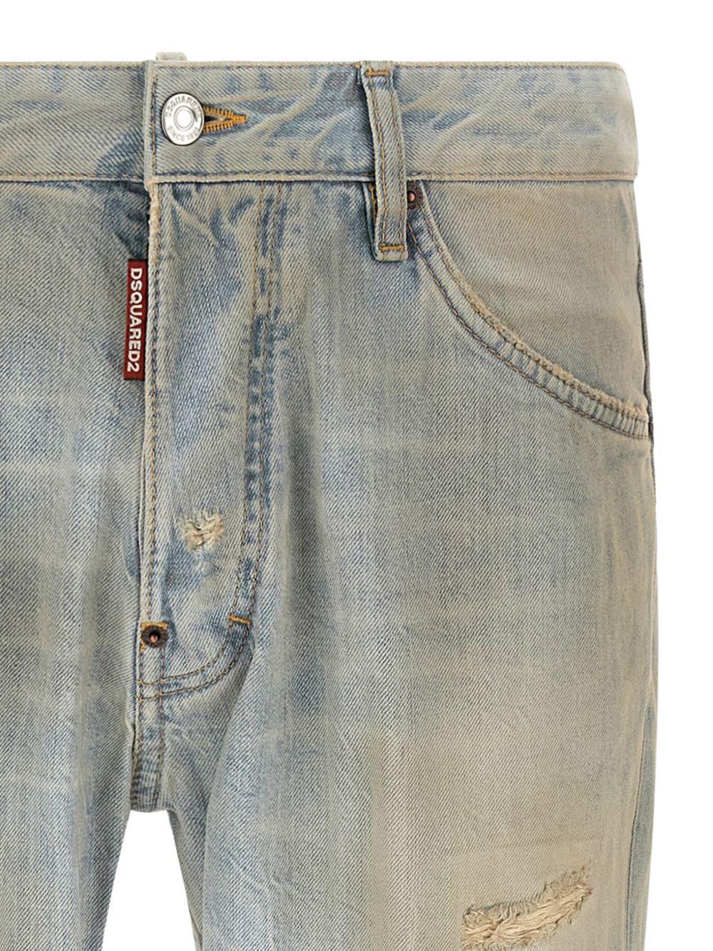 Jeans navy effetto schiarito 
