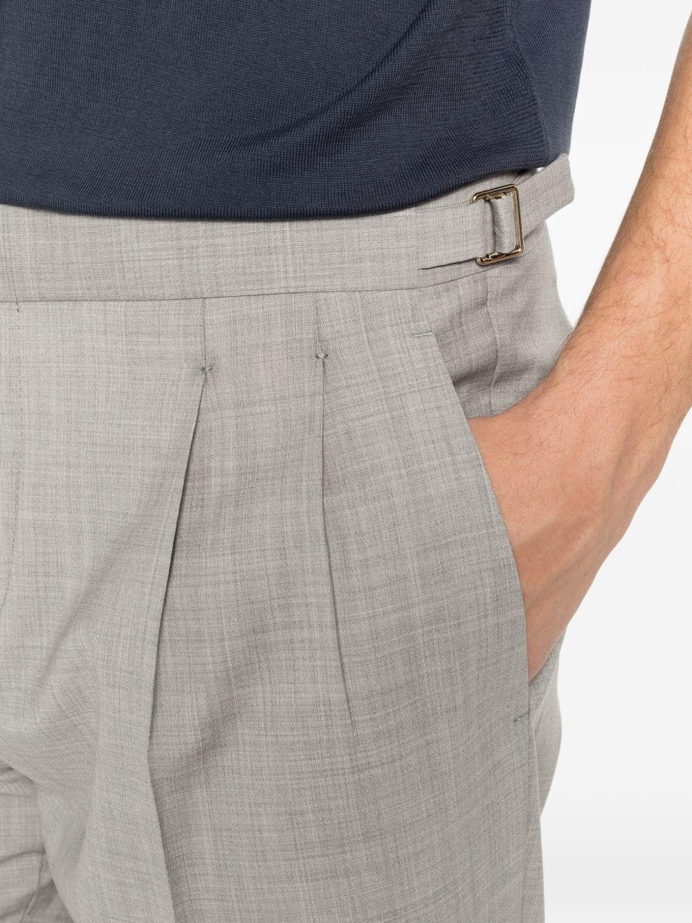 Pantaloni sartoriali acciaio con pieghe 