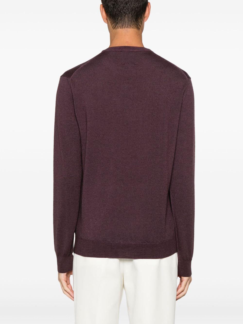 Maglione in lana vinaccia 