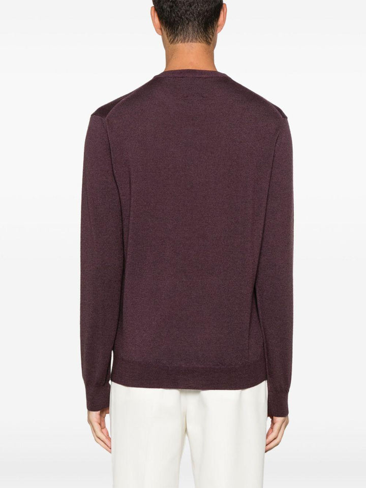 Maglione in lana vinaccia 