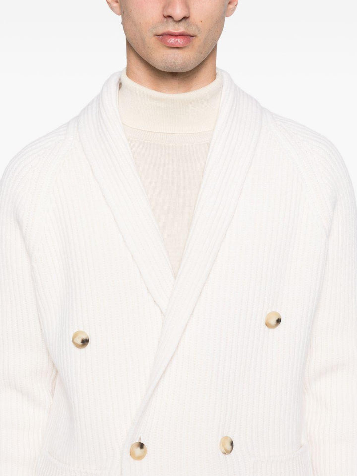 Cardigan doppiopetto bianco 
