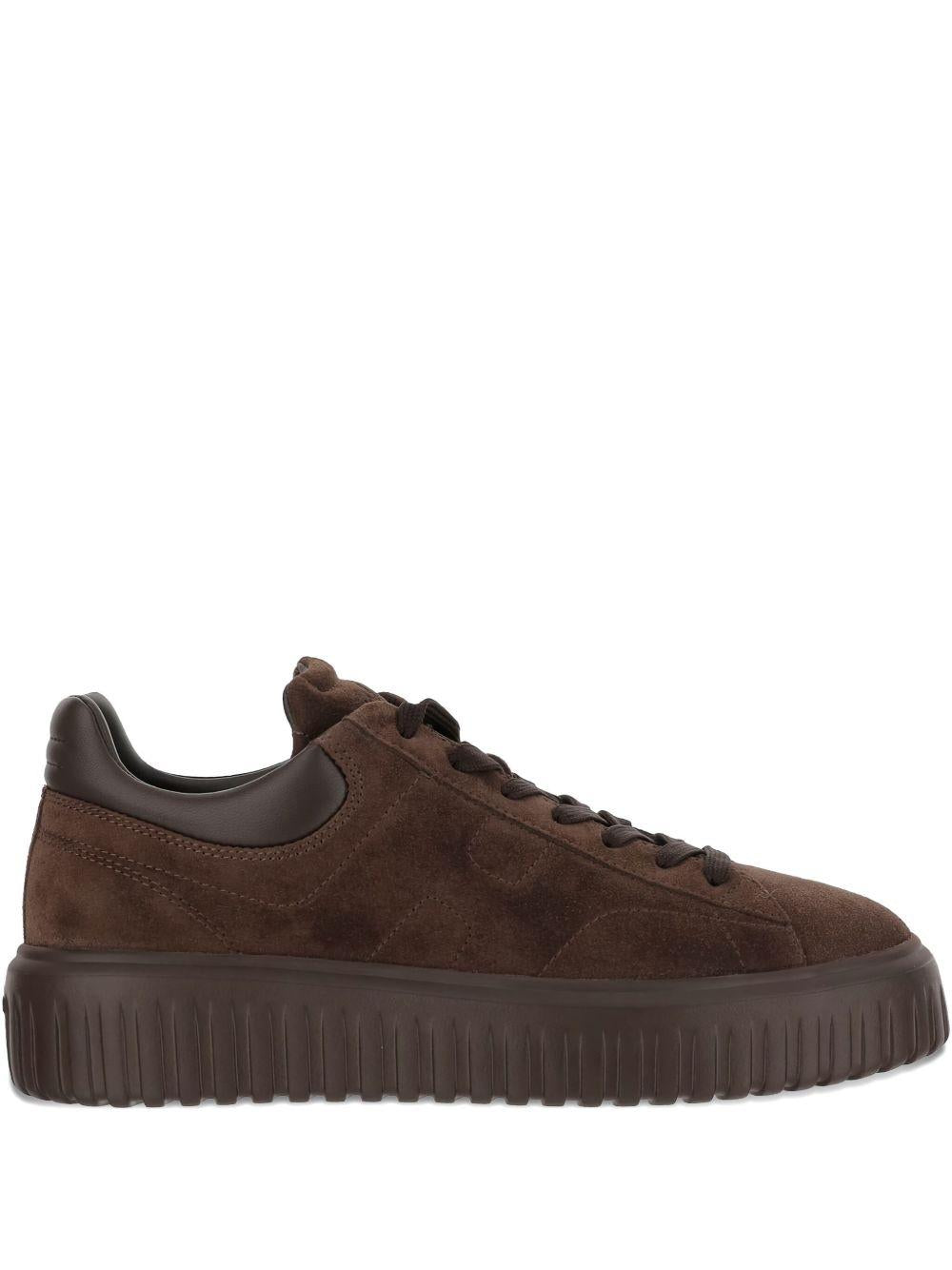 Sneakers marrone scuro in suede con suola extra leggera 