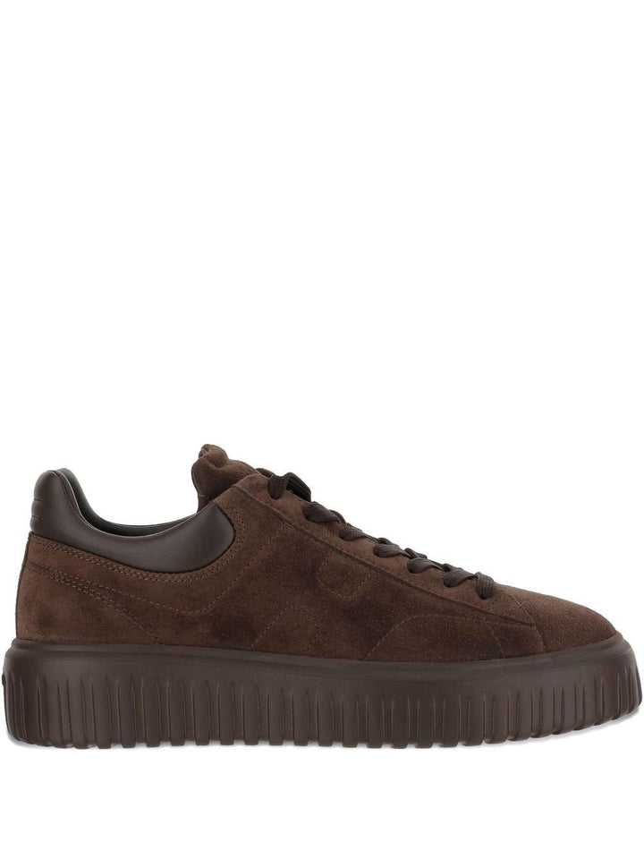Sneakers marrone scuro in suede con suola extra leggera 