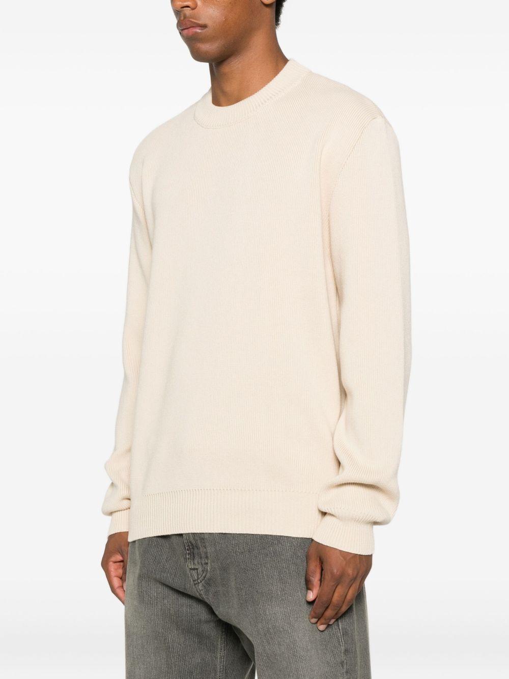 Maglione beige girocollo copn logo 