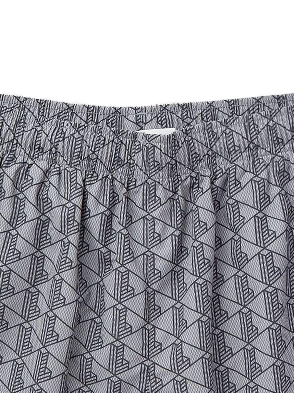 Costume grigio con stampa geometrica 