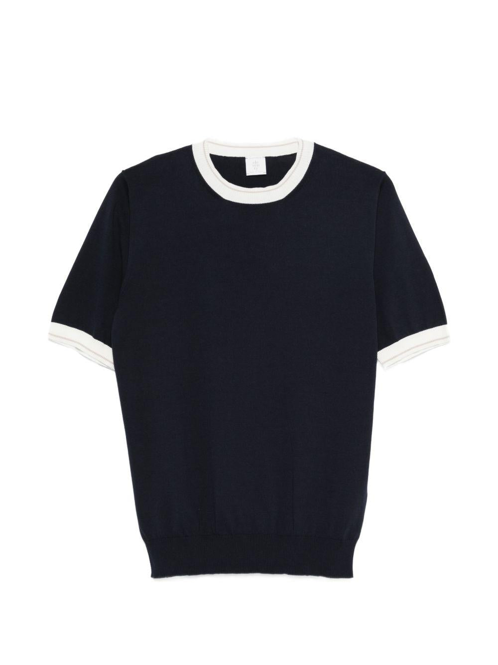 T-shirt girocollo blu 