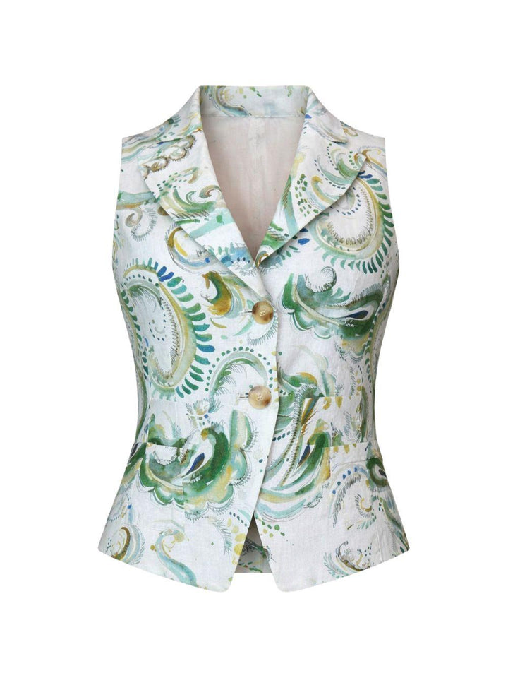 Gilet con stampa paisley 