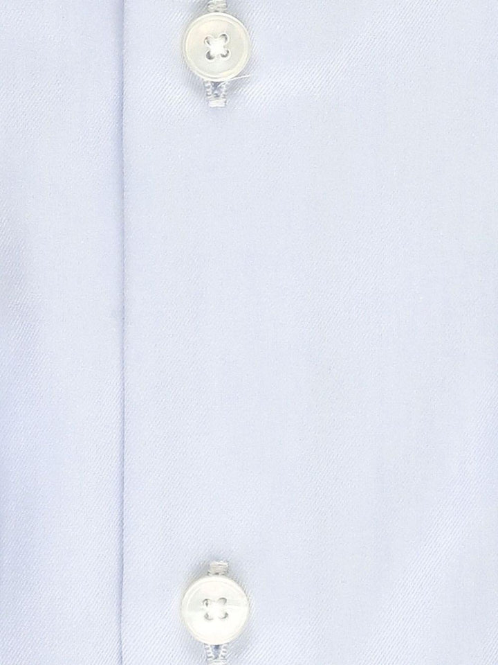 Camicia azzurro chiaro in cotone con colletto button-down 