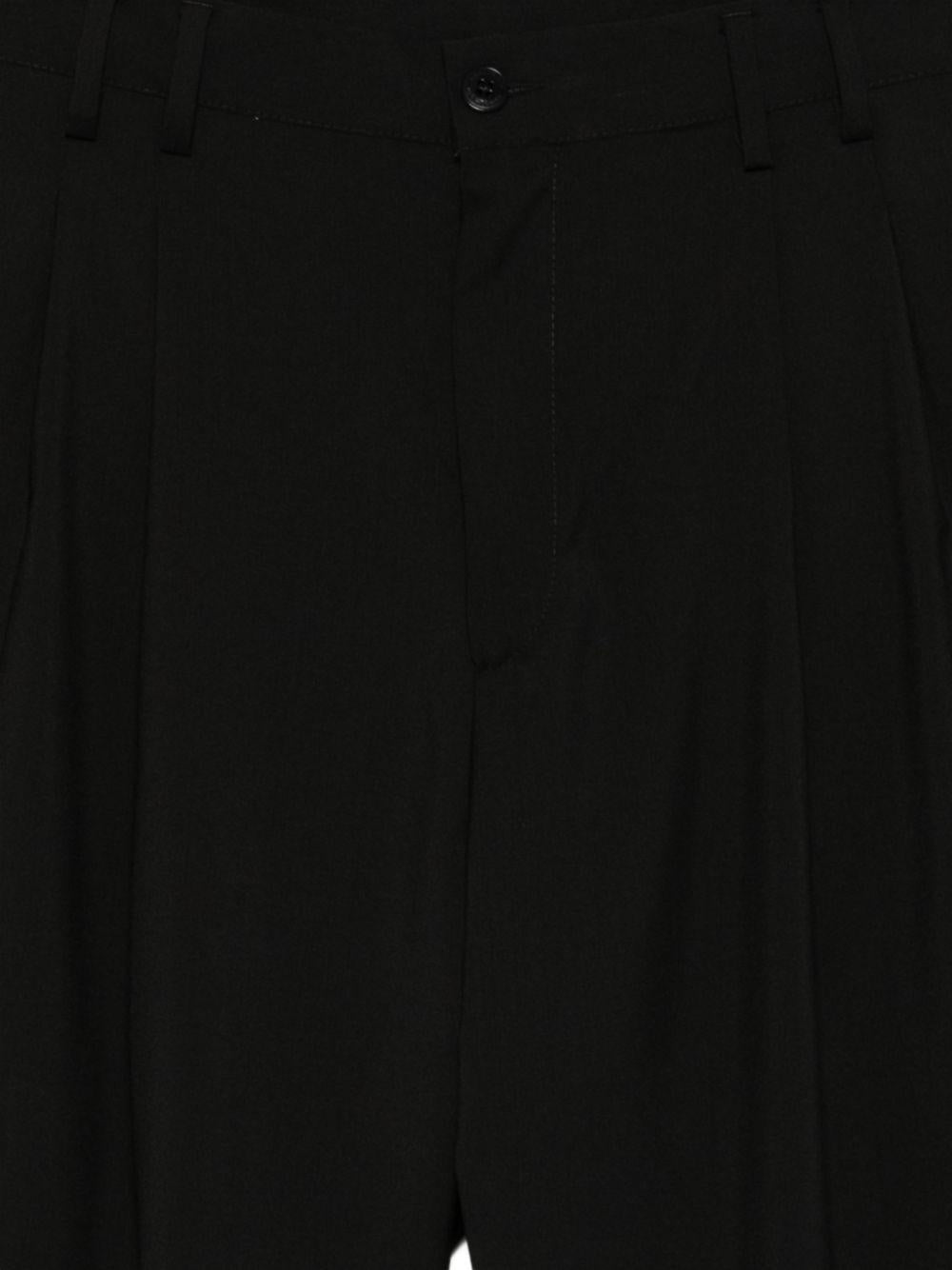 Pantaloni sartoriali neri con pieghe 