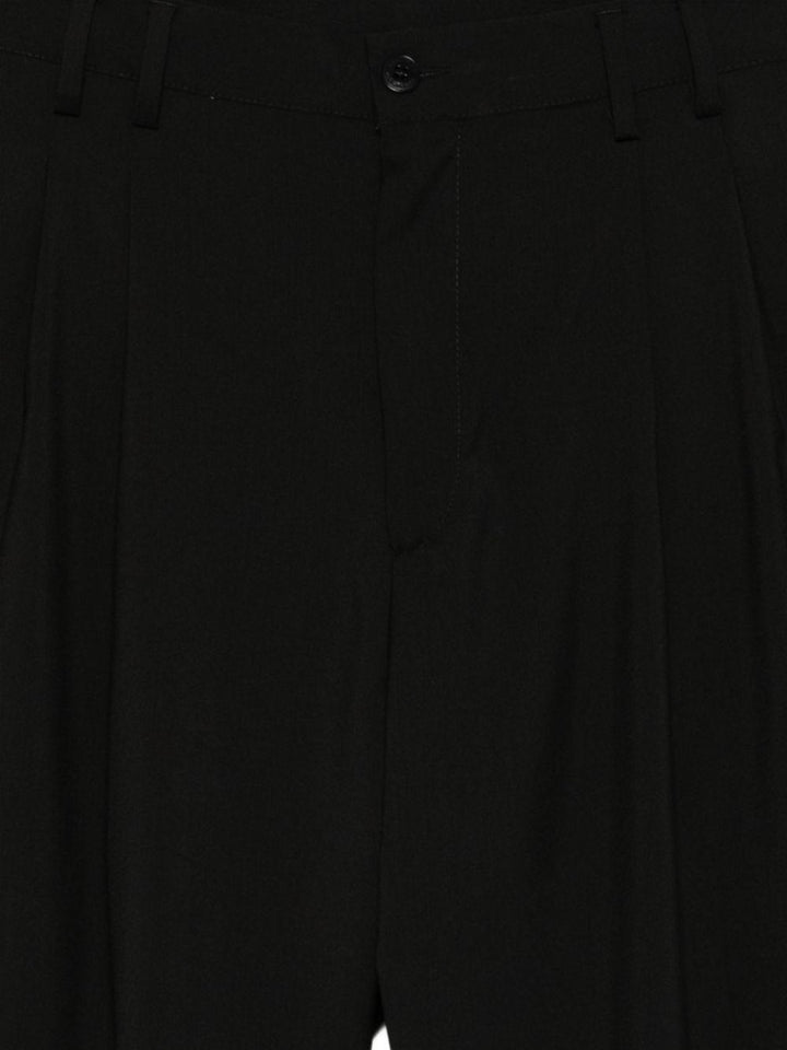 Pantaloni sartoriali neri con pieghe 