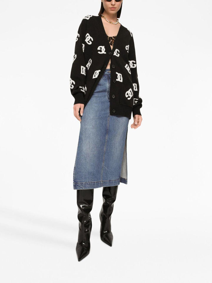 Cardigan con logo 