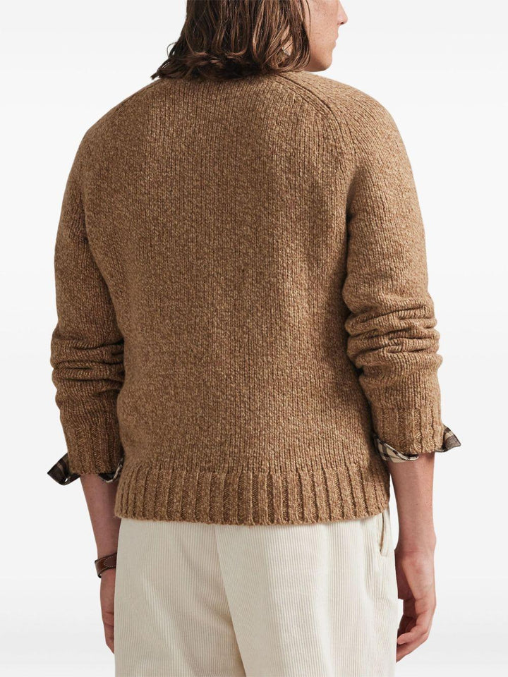 Maglione a maniche lunghe cammello 