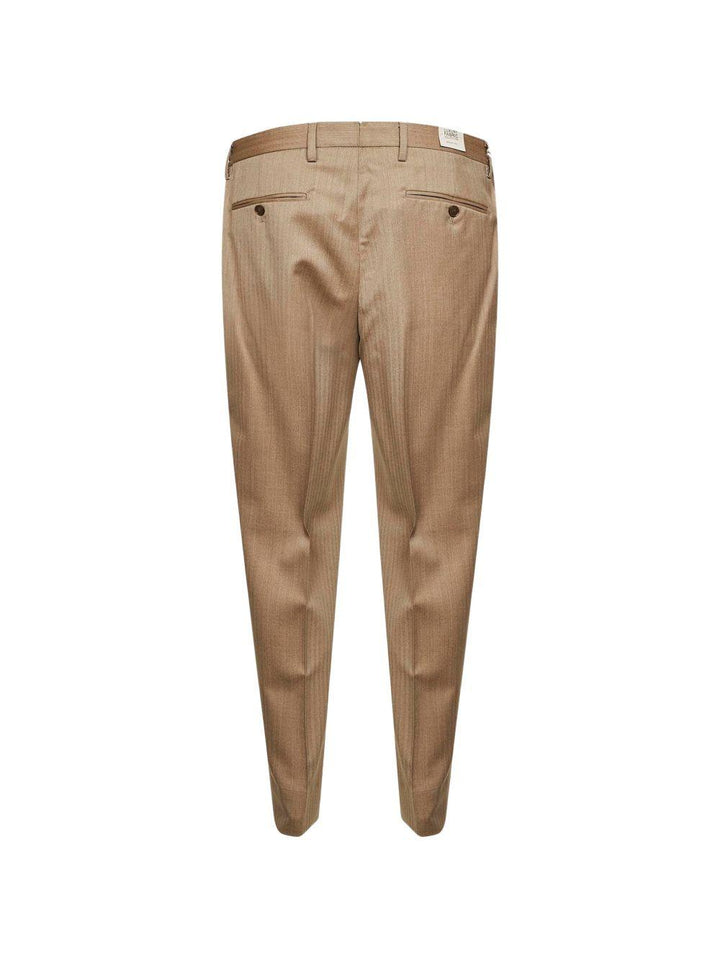 Pantaloni Portobello beige plissé 