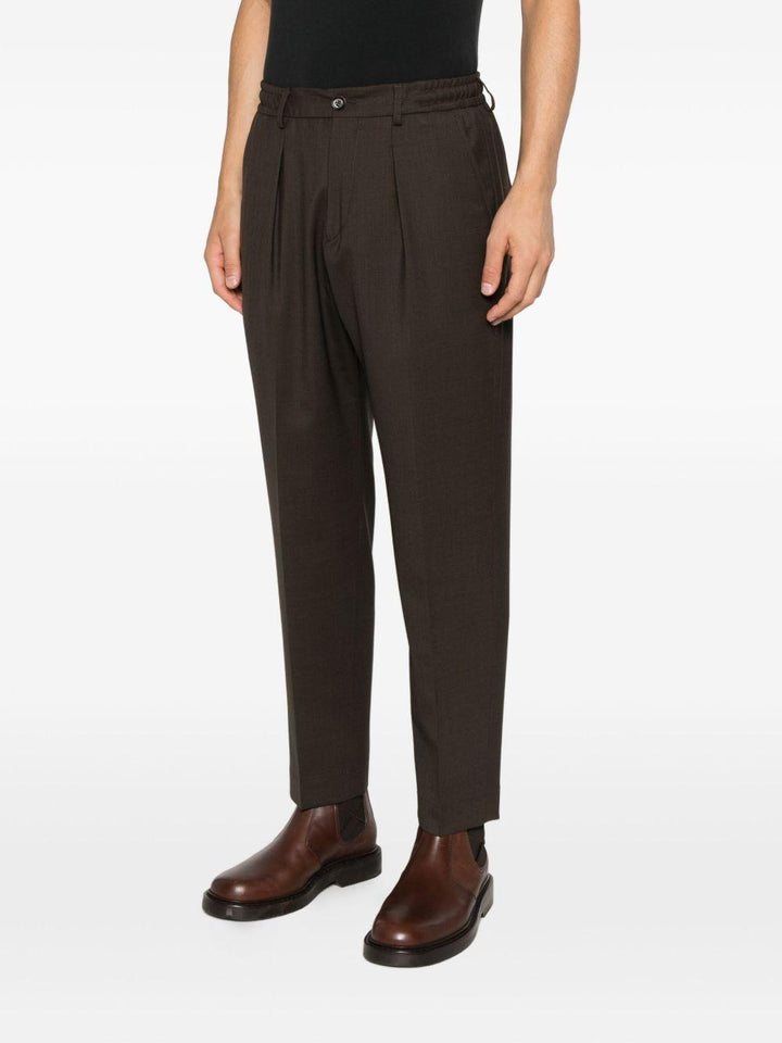 Pantaloni marroni con vita elasticizzata 