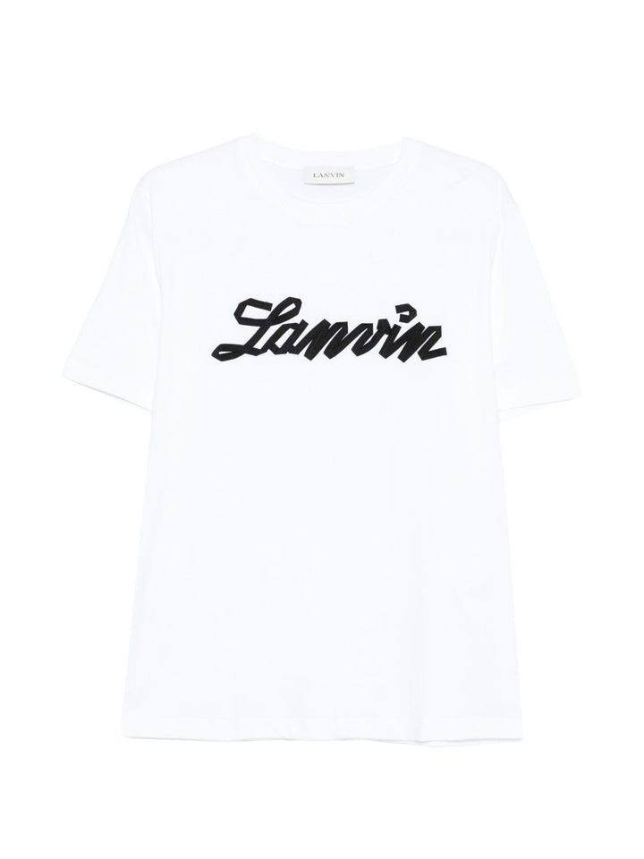 T-shirt bianca con ribbon 