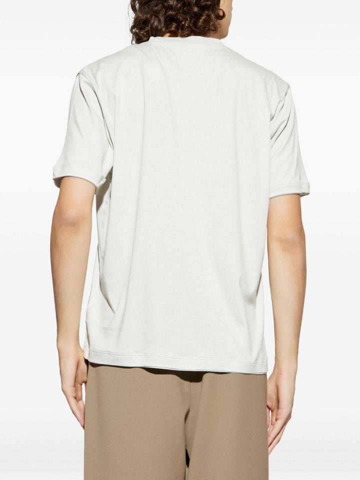 T-shirt girocollo a maniche corte bianco 