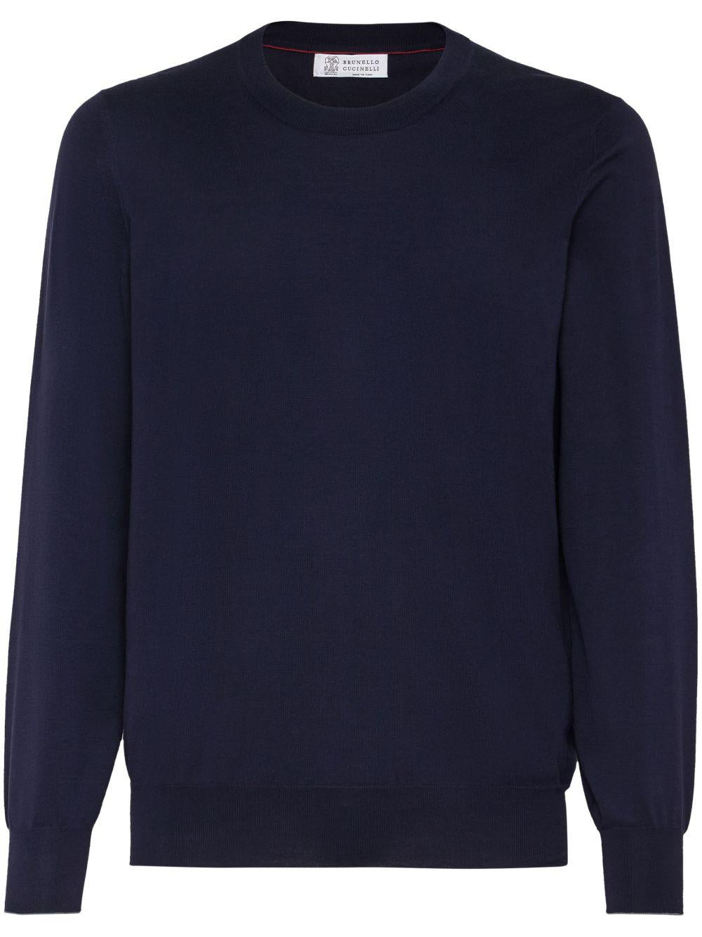 Maglione girocollo blu navy 