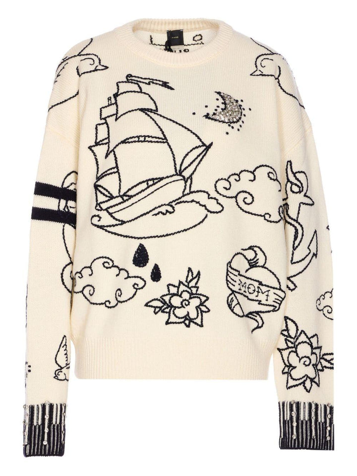 Maglione con ricamo 