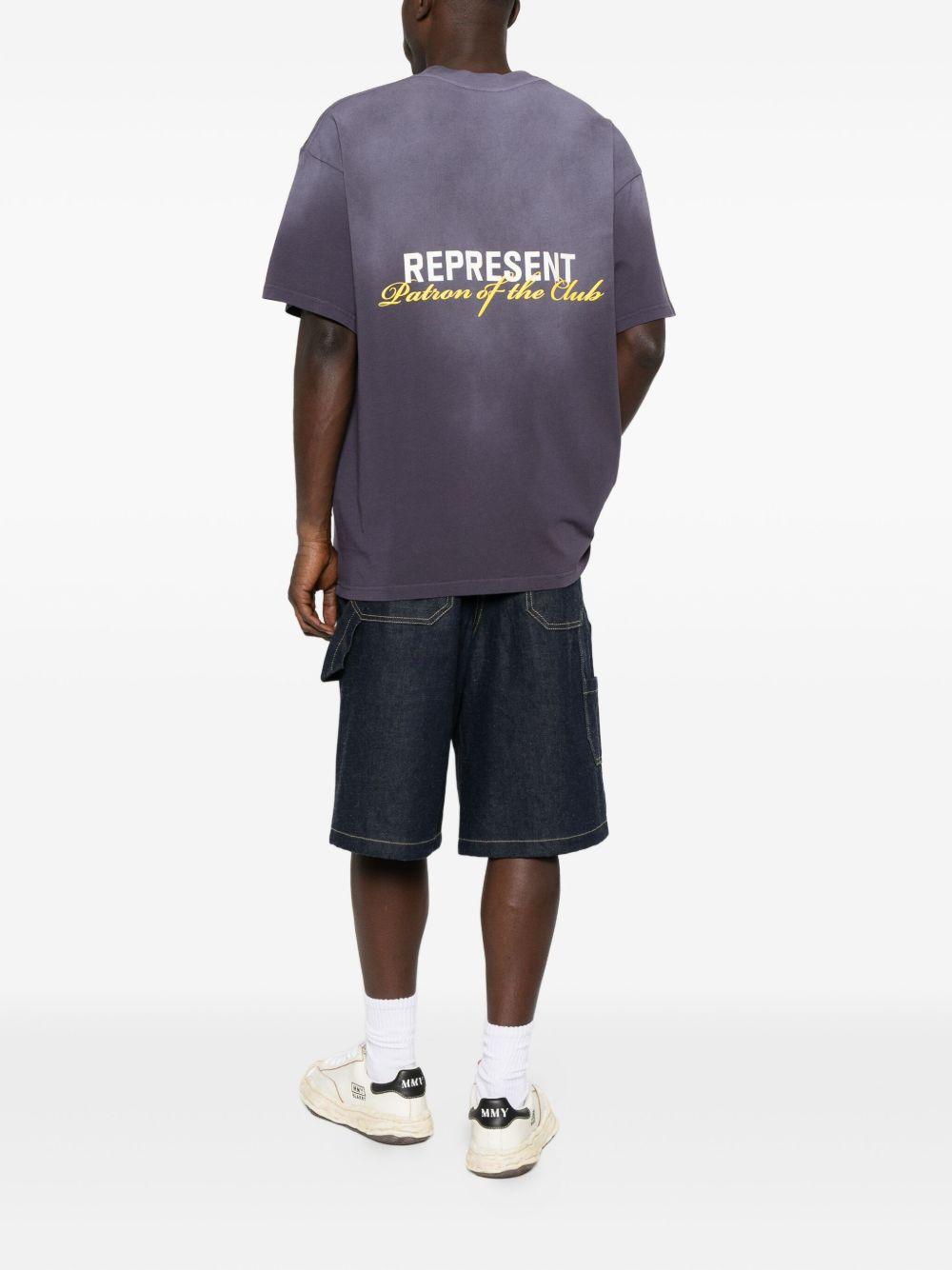 T-shirt con logo viola 