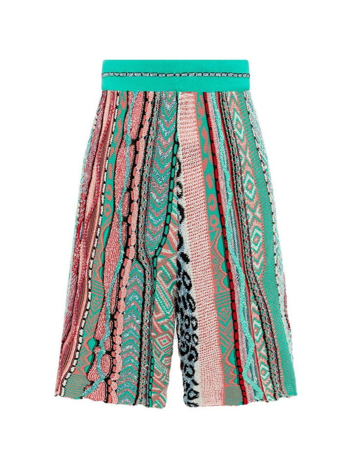 Shorts con coulisse verde 