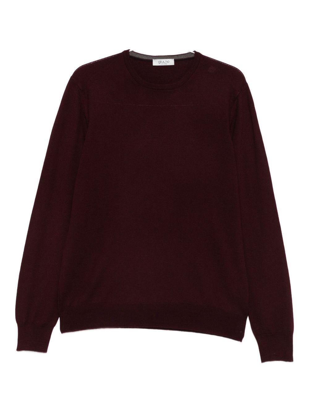 Maglione girocollo prugna 