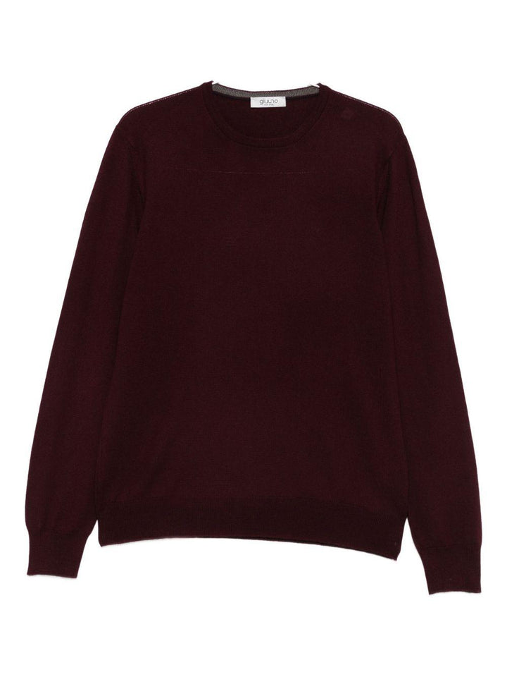 Maglione girocollo prugna 