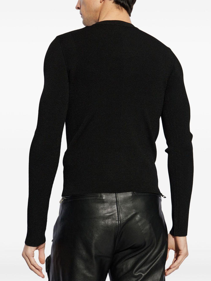 T-shirt a maniche lunghe nero 