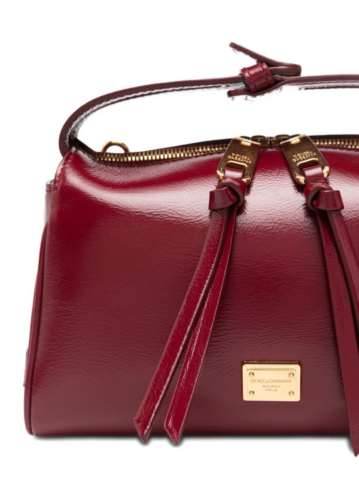 Clutch in pelle con zip 