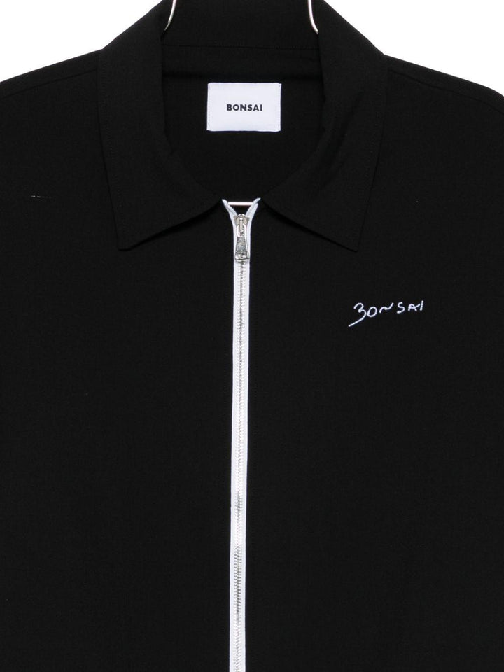 Camicia nera con zip 