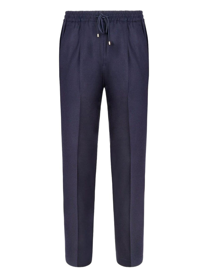 Pantaloni Wimbledon navy plissé con coulisse 